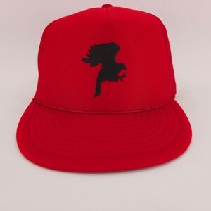 Unbranded Eagle Graphic Trucker Hat Mens OSFA Red Vintage Mesh Snapback Cap